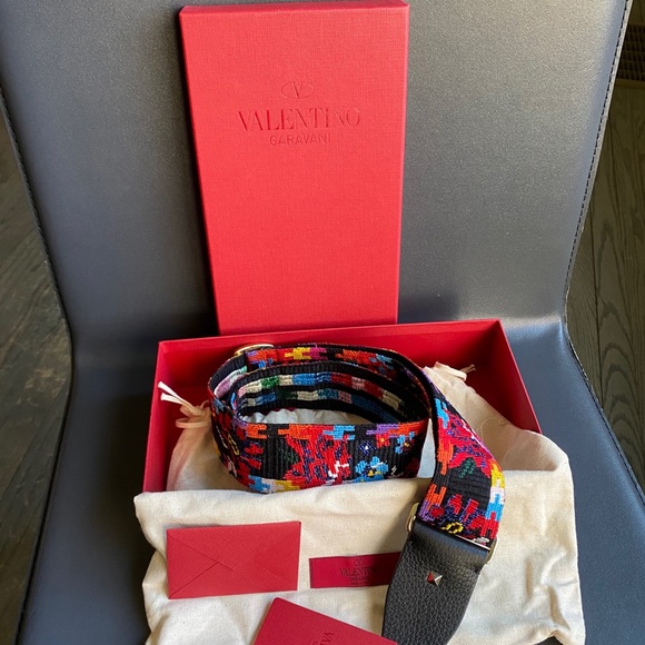Valentino Colorful Embroidered Strap Floral Motif - Picture 3 of 4